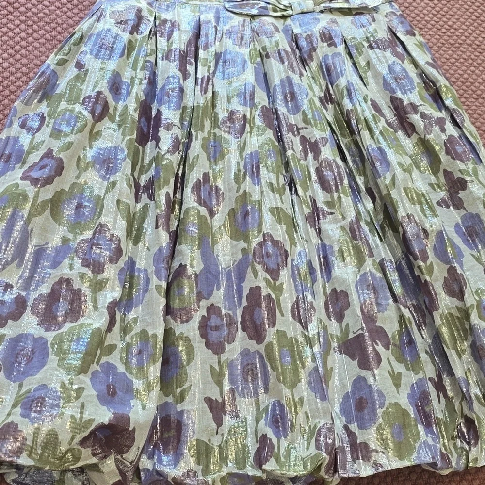 Sophie Catalou Girl's Shiny Floral Party Dress